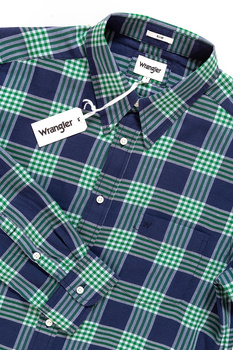 KOSZULA WRANGLER LS 1 PKT SHIRT AMAZON GREEN W5953ORUX 112129787