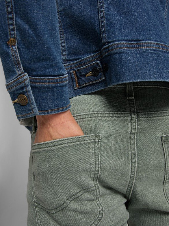 MĘSKA KURTKA JEANSOWA LEE SLIM RIDER MID VISUAL CODY L89RNLQN 112123891