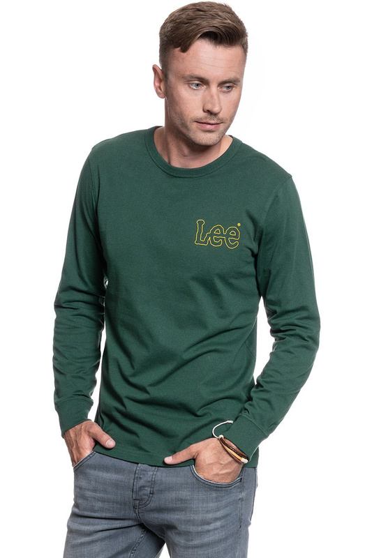 LONGSLEEVE LEE OUTLINE LOGO LS DK BOTTLE GREEN L60GFEBB 112113358