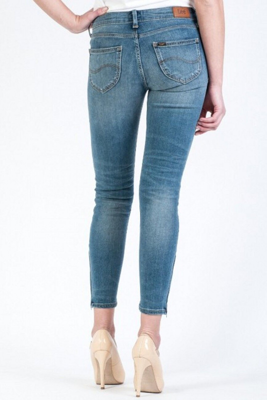 LEE SCARLETT CROPPED DAMSKIE SPODNIE JEANSOWE DŻINS JEANSY BROOKLYN RETRO L30CKJMP