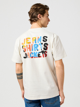WRANGLER MĘSKA KOSZULKA WRANGLER BIG GRAPHIC TEE VINTAGE WHITE 112362809