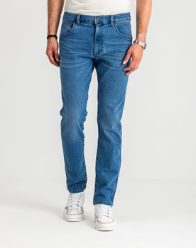 MESKIE SPODNIE WRANGLER RUSTLER REGULAR ABYSS BLUE 112356516 W100018376