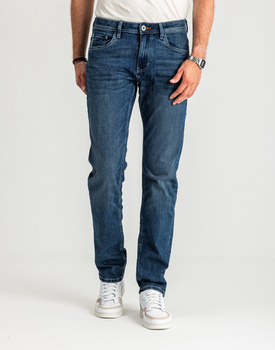 Męskie Spodnie Jeansowe Marvin Straigh Used Mid Stone Blue Denim Proste 1047981 10119
