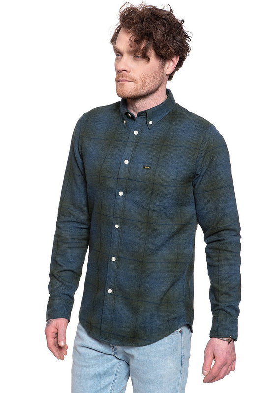 LEE LEE BUTTON DOWN NEW ARMY GREEN L880ZGKE 112123530