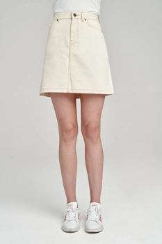 LEE SEASONAL SKIRT DAMSKA SPÓDNICA MINI OFF WHITE L38ACXFR 112108133