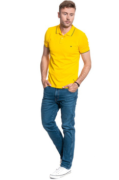 MĘSKIE POLO WRANGLER SS PIQUE POLO LEMON CHROME W7D5K4Y07 112131761
