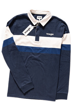WRANGLER LS RUGBY POLO BLUE DEPTHS W7C22GSJY 112131654