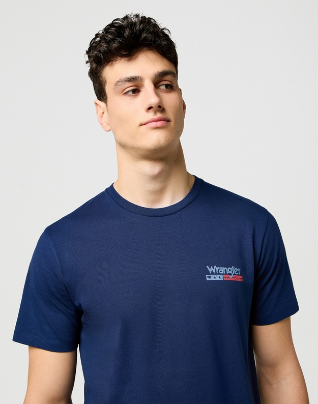 MESKA KOSZULKA WRANGLER SMALL AMERICANA TEE NAVY 112371410