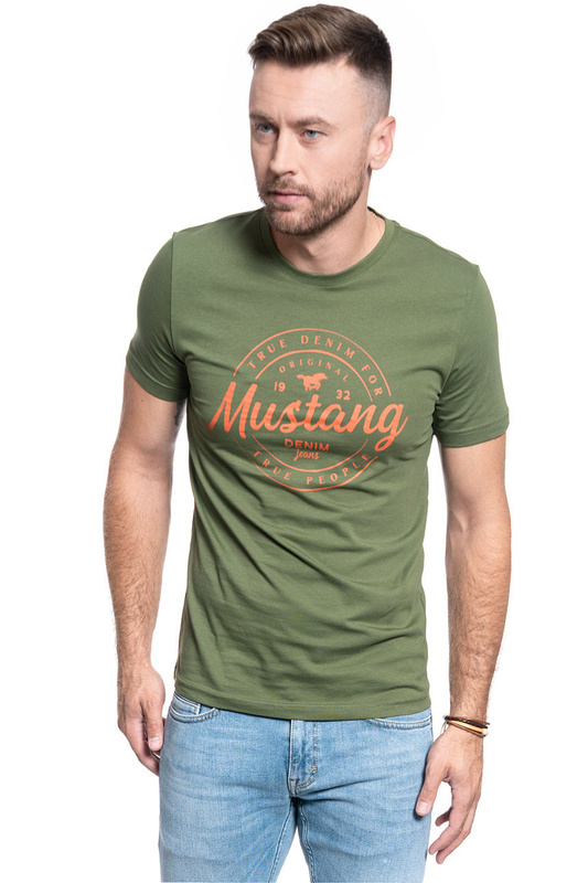 T-SHIRT MĘSKI MUSTANG LOGO TEE CYPRESS 1009937 6348