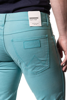 WRANGLER SPODNIE MĘSKIE GREENSBORO DUSTY TURQUOISE W15QRU25T 112127057