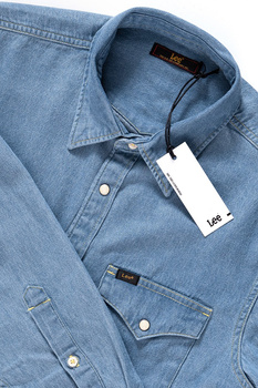 KOSZULA JEANSOWA MĘSKA LEE WESTERN SHIRT INDIGO BLUE L644MGEW 112115562