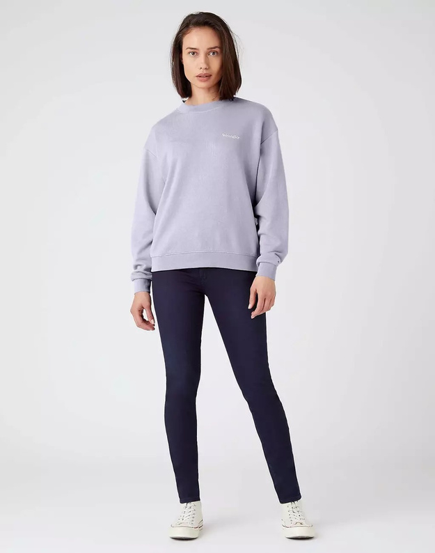WRANGLER RETRO SWEAT DAMSKA BLUZA KLASYCZNA LOGO HEIRLOOM LILAC W6N0HAXGE 112144801