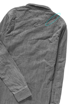LEE WESTERN SHIRT SLIM GREY WASH L643KEFUS