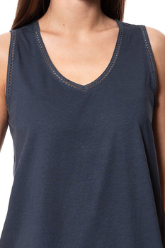 MUSTANG T SHIRT DAMSKI Alma V Linen 1009483 4085