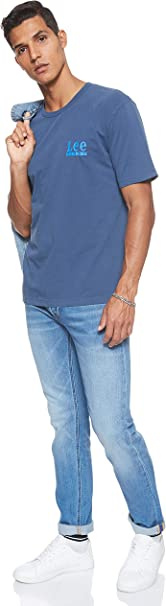 LEE HALF SLEEVE GRAPHIC MĘSKI T-SHIRT KOSZULKA Z KRÓTKIM RĘKAWEM LOGO SKY CAPTAIN L63GFEHY 112115025