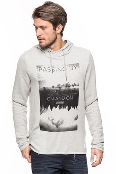 TOM TAILOR OPEN EDGE HOODY WITH PRINT MELANGE 2529498.00.12 COL. 2607