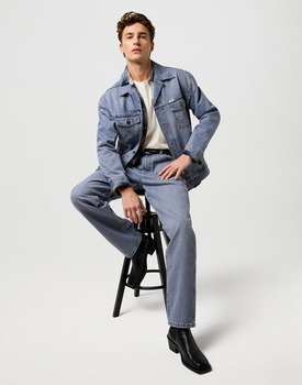 MESKA KURTKA JEANSOWA WRANGLER ANTI FIT JACKET LIGHT ICE 112371446