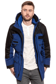 KURTKA ZIMOWA WRANGLER PARKA BLUE DEPTHS W4B6XPXJY 112129090
