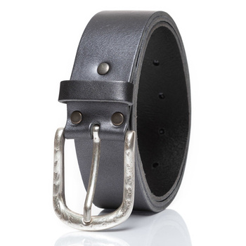 ZESTAW PREZENTOWY MUSTANG - SKÓRZANY PORTFEL I PASEK MĘSKI BLACK