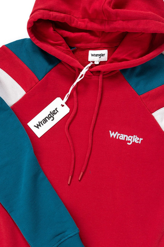 BLUZA WRANGLER CUT&SEW HOODIE RED W6A7JFX47 112130667