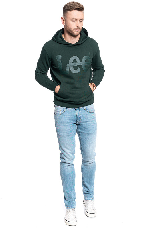 BLUZA LEE HIGH SCREEN HOODY DK BOTTLE GREEN L82CTJBB 112121999