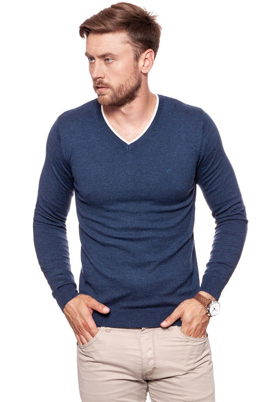 WRANGLER V NECK KNIT NAVY W86222P35 112132321