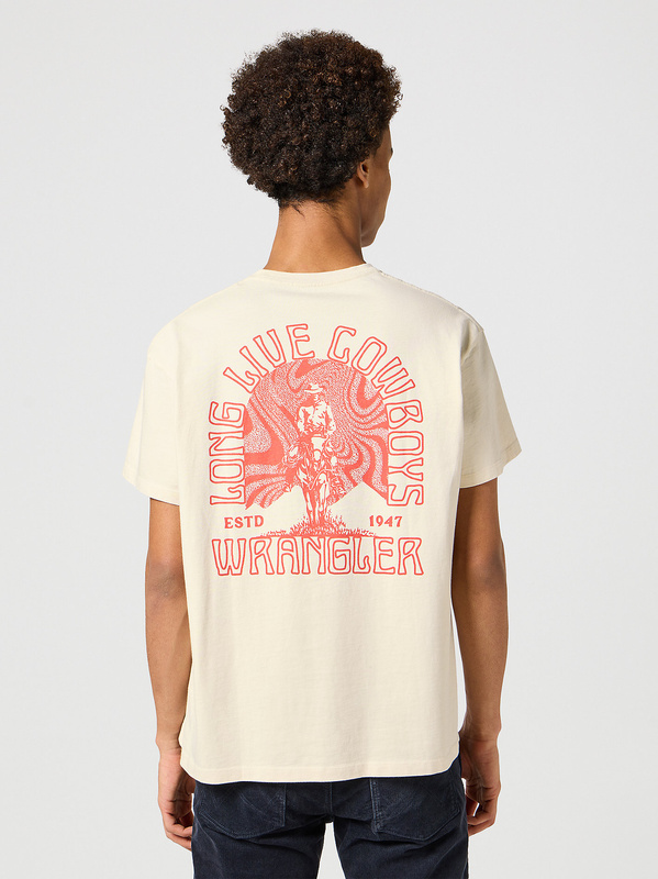 WRANGLER MĘSKA KOSZULKA WRANGLER GRAPHIC TEE VINTAGE WHITE 112357351