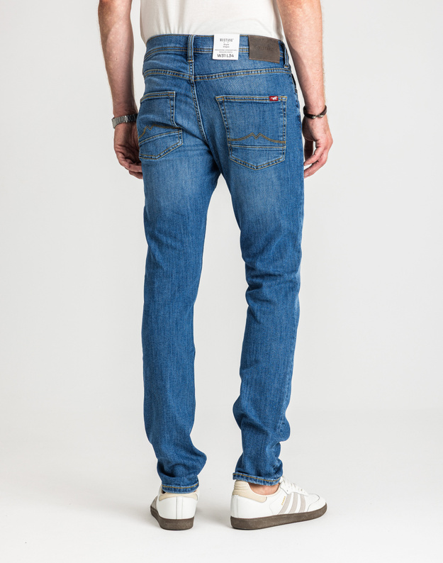 Męskie Spodnie Jeansowe Mustang Style Vegas Denim Blue 1017120 5000 623