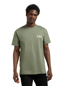 MESKA KOSZULKA  LEE ELEVATED ESS LOGO TEE OLIVE STONE 112370701