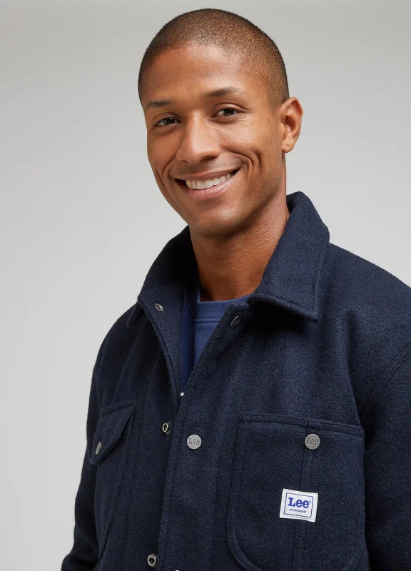 LEE MĘSKA KURTKA WEŁNIANA LEE WOOL JACKET SKY CAPTAIN 112342487