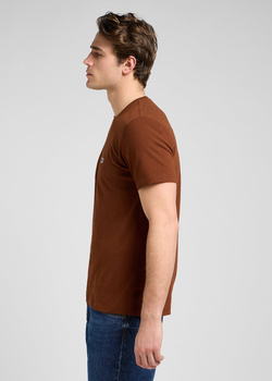 MESKA KOSZULKA  LEE SS PATCH LOGO TEE LUXE BROWN 112370498