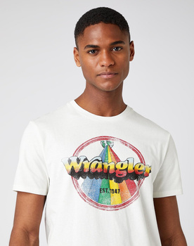 MĘSKI T-SHIRT WRANGLER RAINBOW OFF WHITE W7J9D3737 112141559