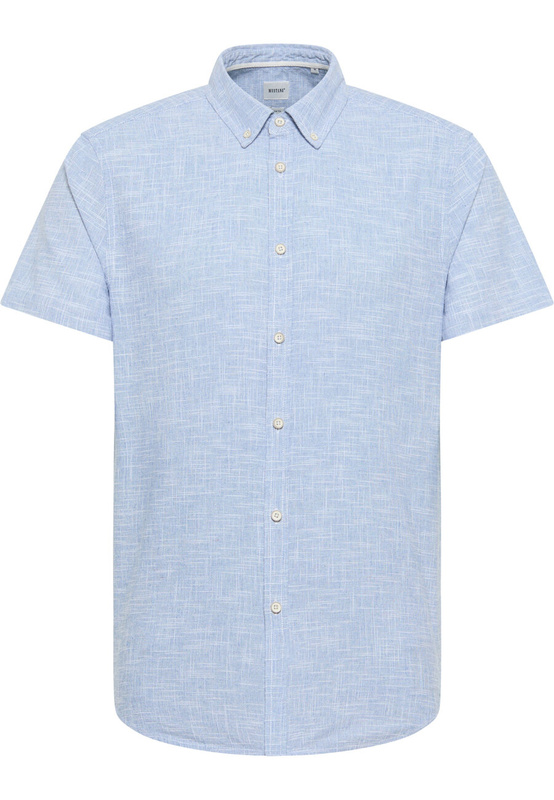 MĘSKA KOSZULA MUSTANG Collin Fil a Fil Shirt Faded Denim 1013965 5124