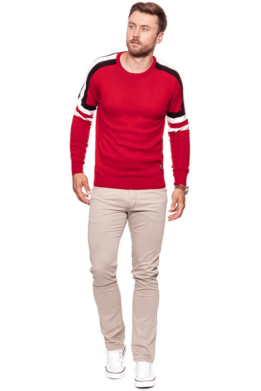 MĘSKI SWETER WRANGLER RETRO CREW SALSA RED W8635P3WN 112132337