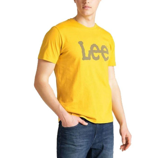 MĘSKI T-SHIRT LEE WOBBLY LOGO TEE GOLDEN YELLOW L65QFENF 112116148