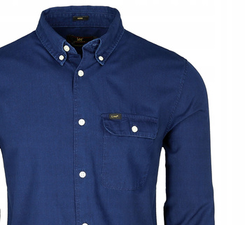 LEE BUTTON DOWN MĘSKA KOSZULA JEANSOWA JEANS VARIATIO SKY CAPTAIN L66KUHHY 112116557