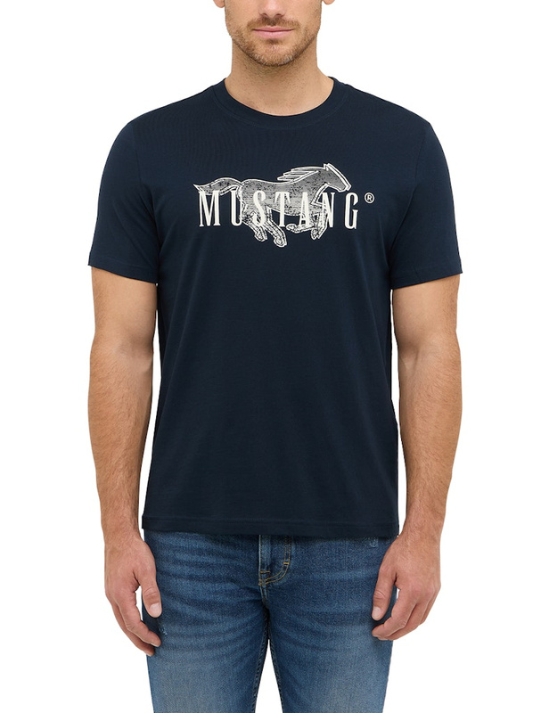 Męski T-Shirt Mustang Style Austin Dark Sapphire 1016858 4136