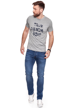 MUSTANG T SHIRT Denim Beat T-Shirt MID GREY MELANGE 1006414 4140