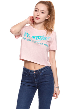 WRANGLER T SHIRT DAMSKI CROP TEE CHALK PINK W7382EAWG 112131027