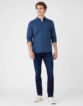 WRANGLER LS 1 PKT SHIRT MĘSKA KOSZULA DŁUGI RĘKAW DARK DENIM W5A12LXTG 112141407