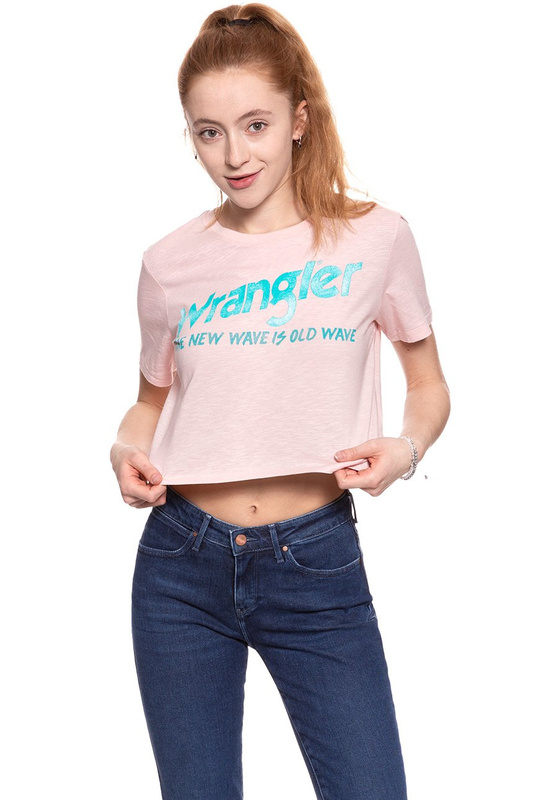 WRANGLER T SHIRT DAMSKI CROP TEE CHALK PINK W7382EAWG 112131027