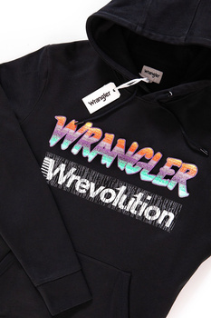 BLUZA WRANGLER MĘSKA HOODIE BLACK W6560IH01 112130572