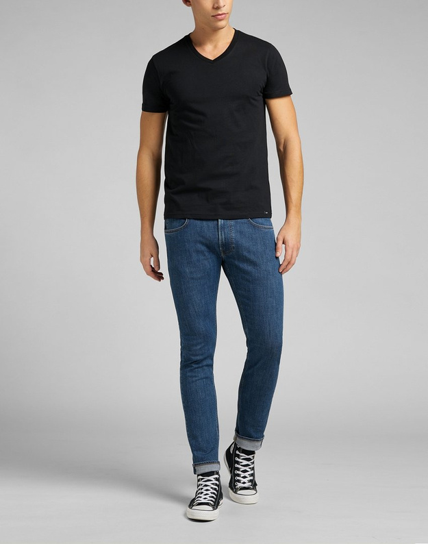 LEE TWIN PACK V NECK MĘSKI T-SHIRT KOSZULKI DWUPAK BLACK L62ECM01 112114538