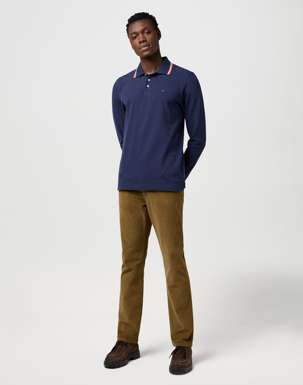 MESKA KOSZULKA POLO WRANGLER LS POLO SHIRT NAVY 112371506