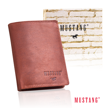 MUSTANG Denimo High Wallet Side Opening SKÓRZANY PORTFEL POJEMNY NA KARTY RFID
