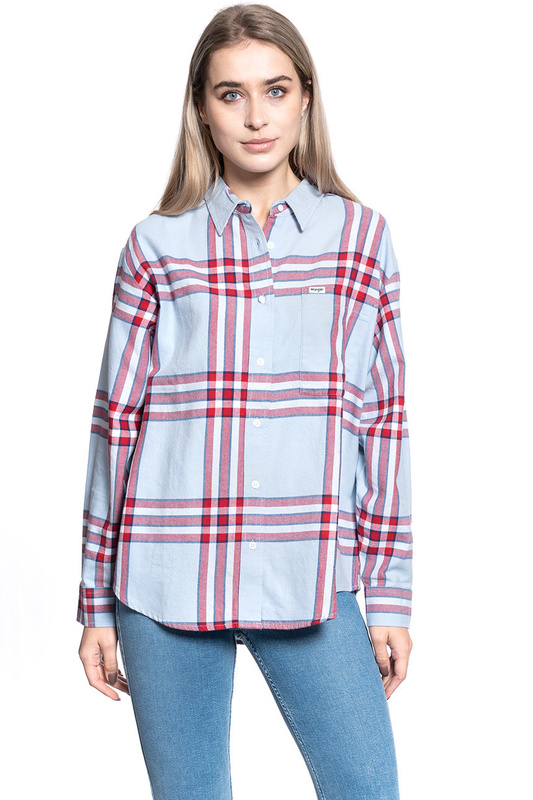 KOSZULA DAMSKA WRANGLER ONE PCKT OVERSHIRT ANGEL FALLS W5N5SIB07 112130265