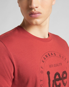 LEE CIRCLE TEE MĘSKI T-SHIRT RED OCHRE L64HFQOE 112140500