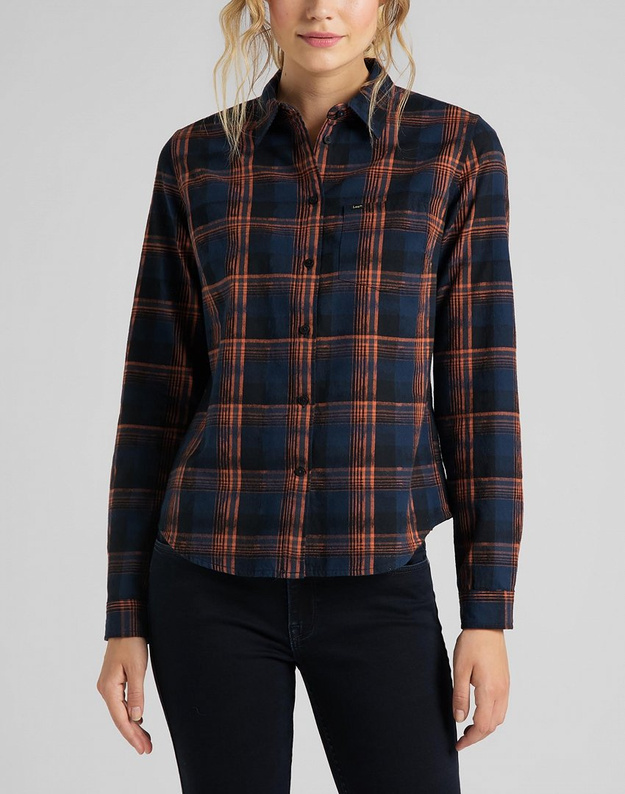 LEE ESSENTIAL REGULAR SHIRT DAMSKA KOSZULA WASHED BLUE L46AGULR 112110717