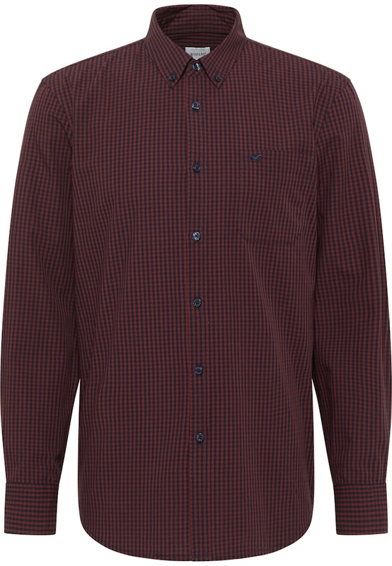 Męska Koszula Mustang Style Chester Brown Navy Gingham 1015905 12668