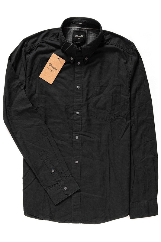 WRANGLER LS 1PKT PORTLAND BLACK W5926L501